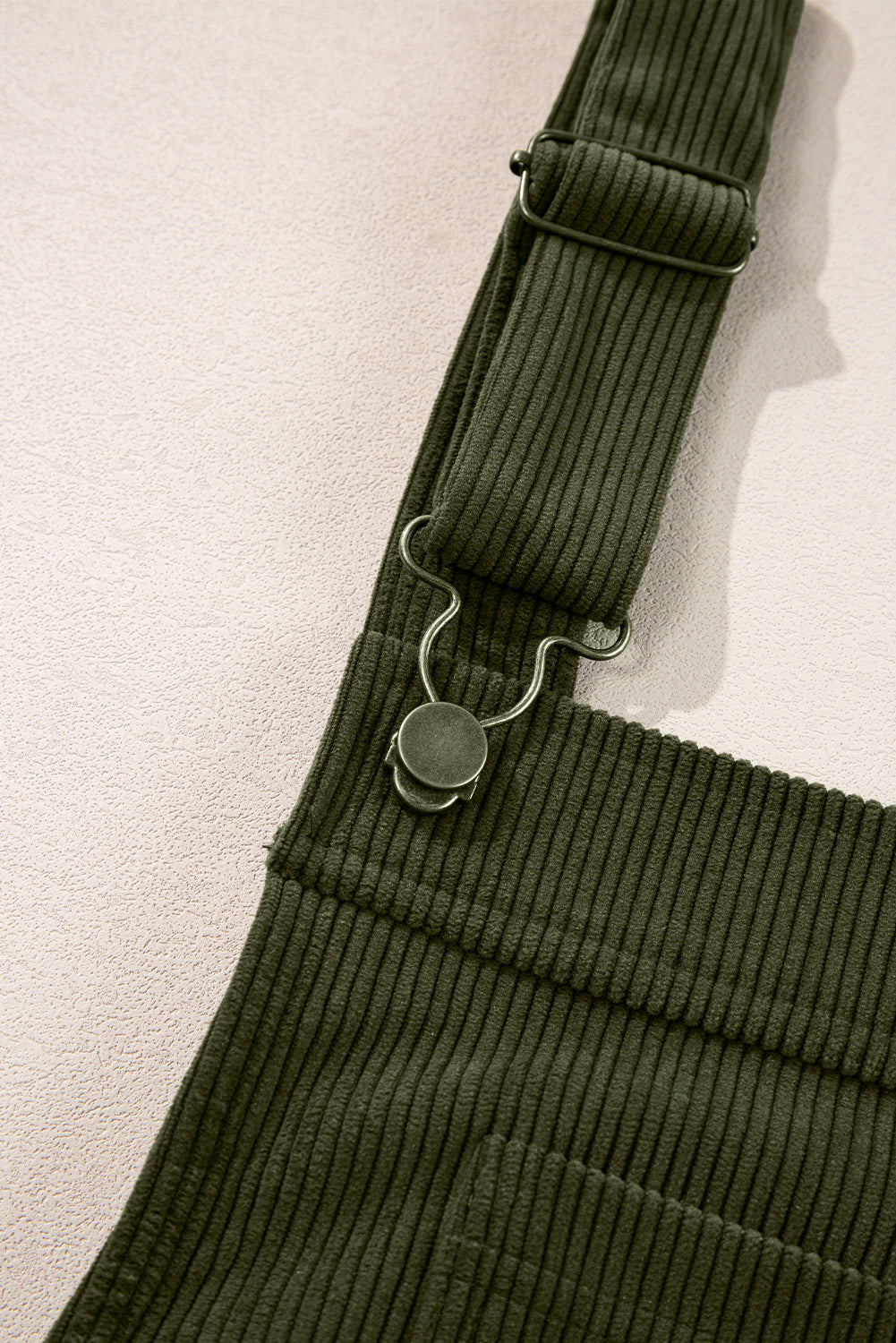 Sleeveless Corduroy Jumper Dress with Utility Pockets