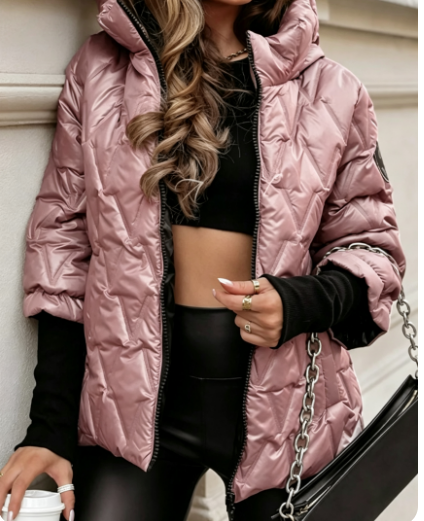 Women's Oversized Hooded Quilted Winter Puffer Jacket