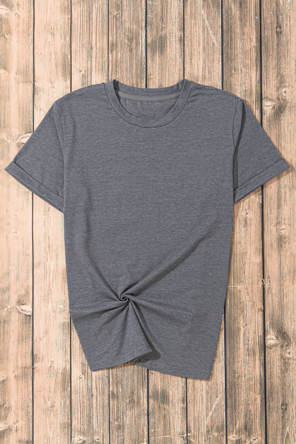 White Casual Crew Neck Short Sleeve Basic Tee