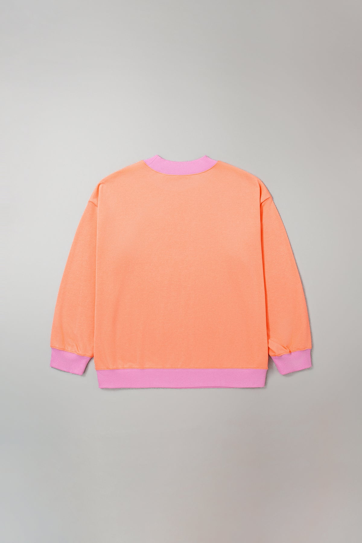 Contrast Trim Relaxed Fit Plus Size Sweatshirt