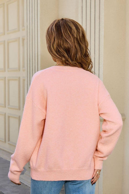 2025 Winter Plus Size Knit Cardigan with Pockets
