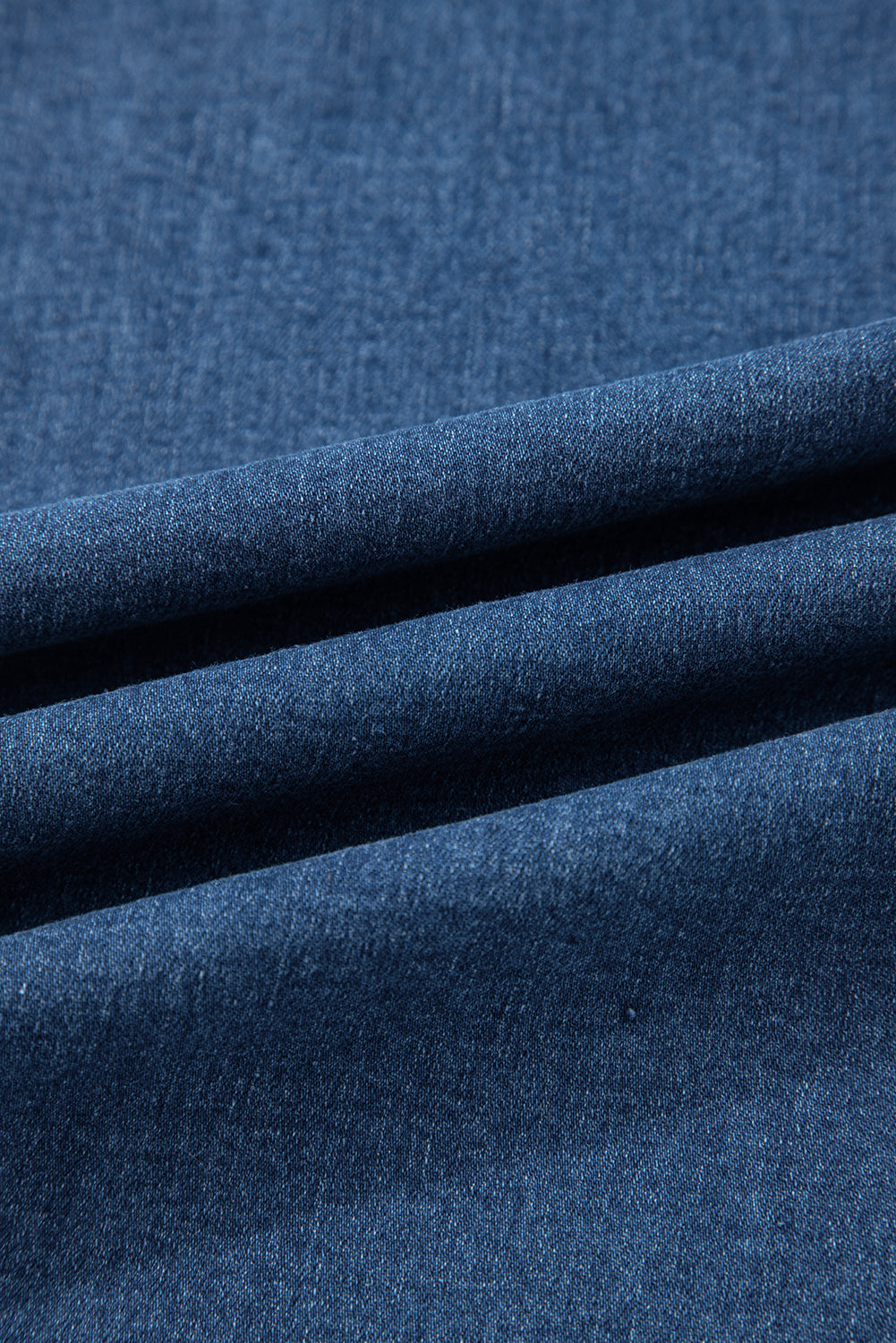 Sail Blue Plus Size Elastic Waist Ruffle Hem Jeans