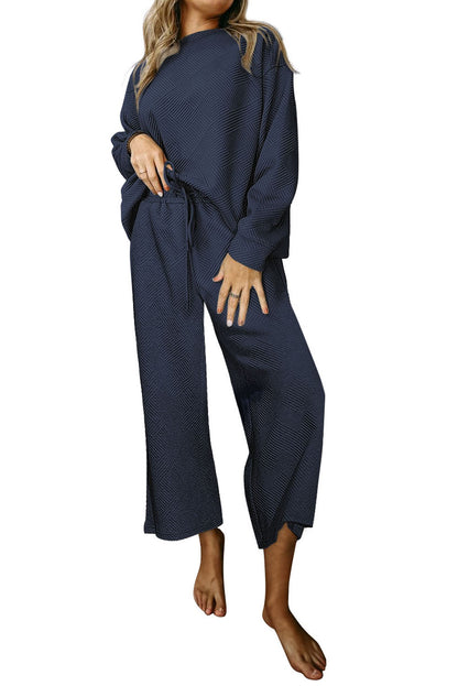 Dahlia Ultra Loose Textured 2pcs Slouchy Outfit