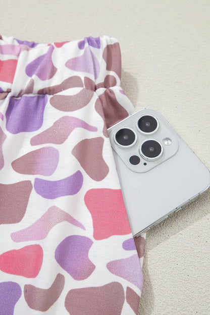 Grey MAMA Graphic Tee and Pink Camo Pants Set