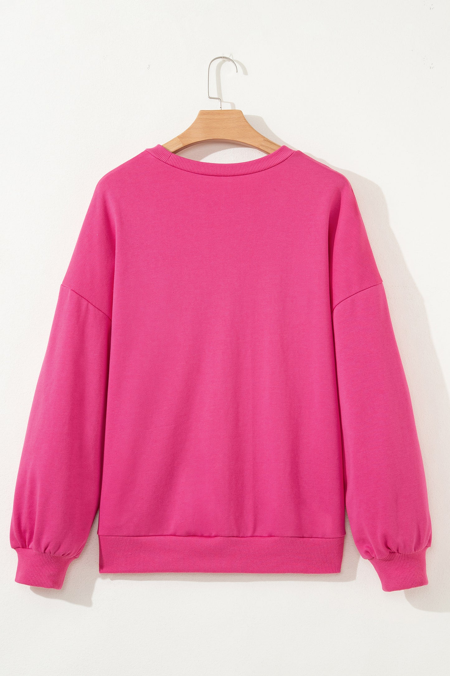 Rose Red St Patrick’s Lucky Clover Embroidered Sweatshirt