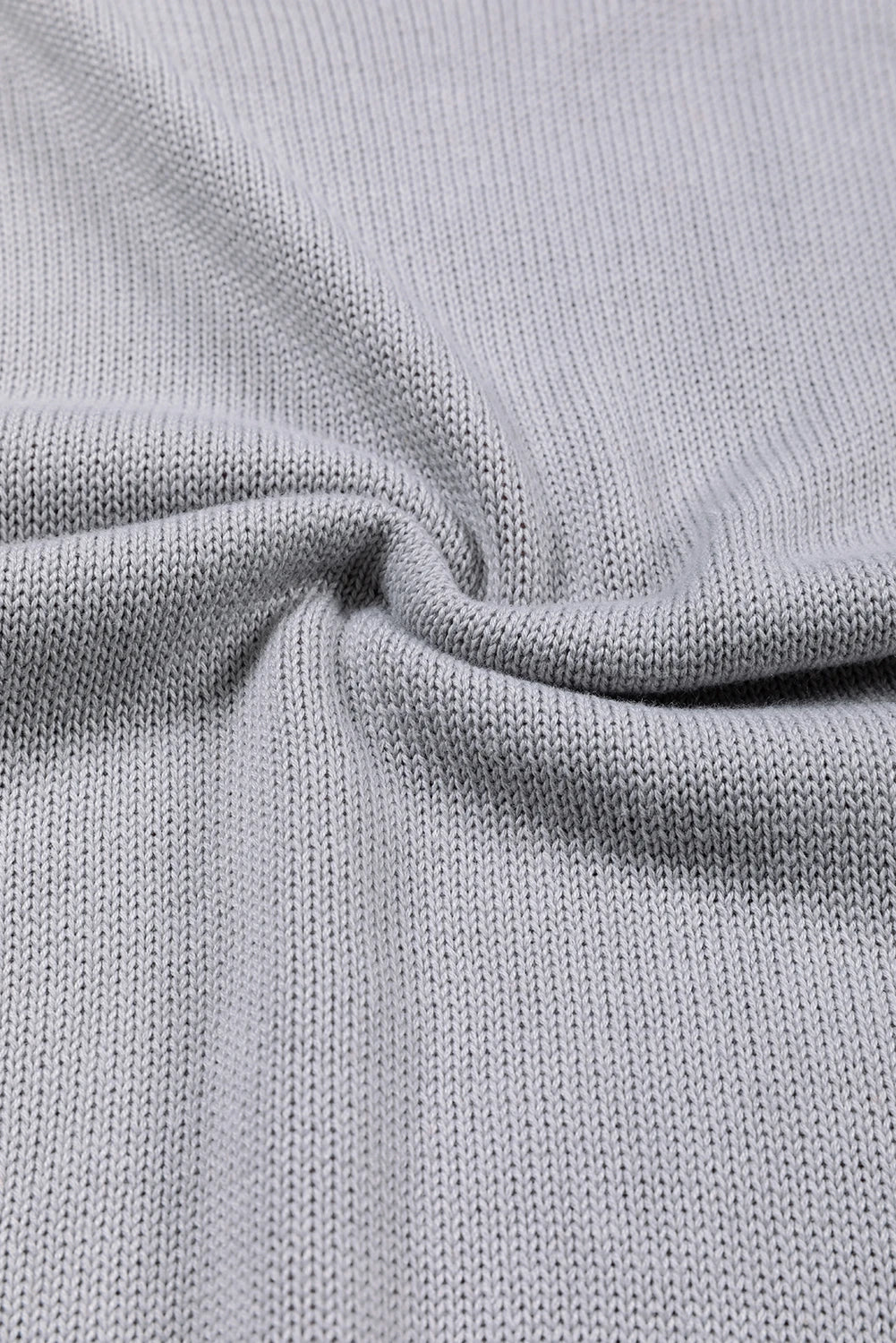 Colorblock Bishop Sleeve Ribbed Knit Sweater
