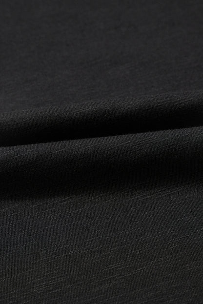 Dark Grey Ruffle Sleeve Casual Tee Boutique Summer Top