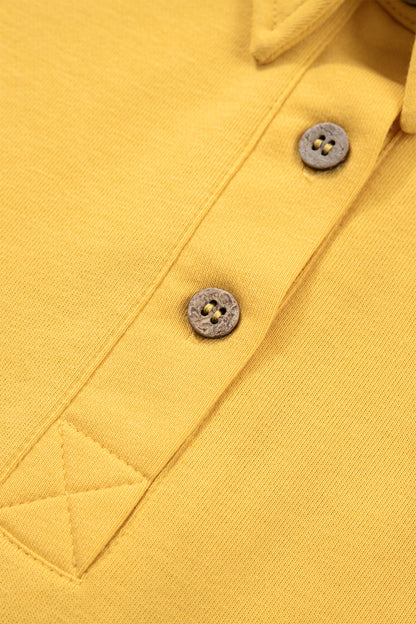 Polo Collar Lounge Set Loose Top and Shorts Outfit
