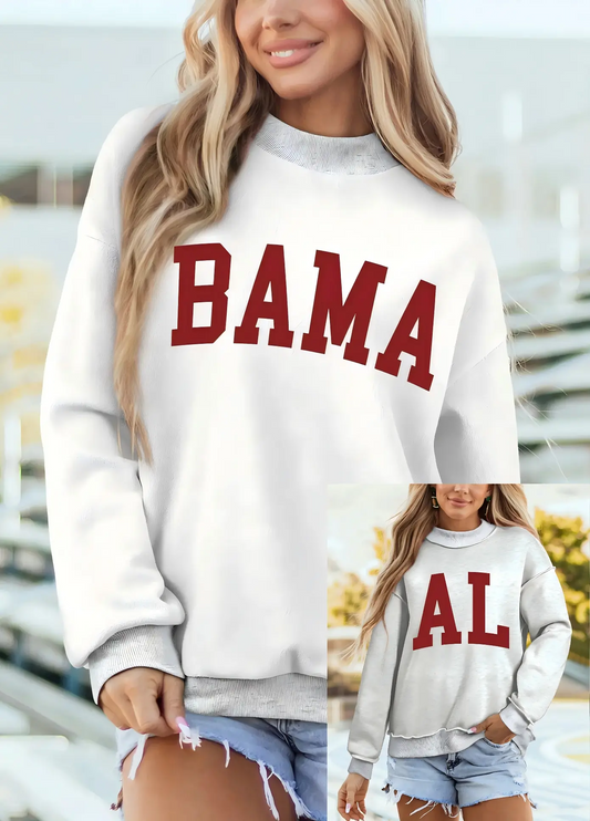 BAMA AL Reversible Game Day Mock Neck Sweatshirt