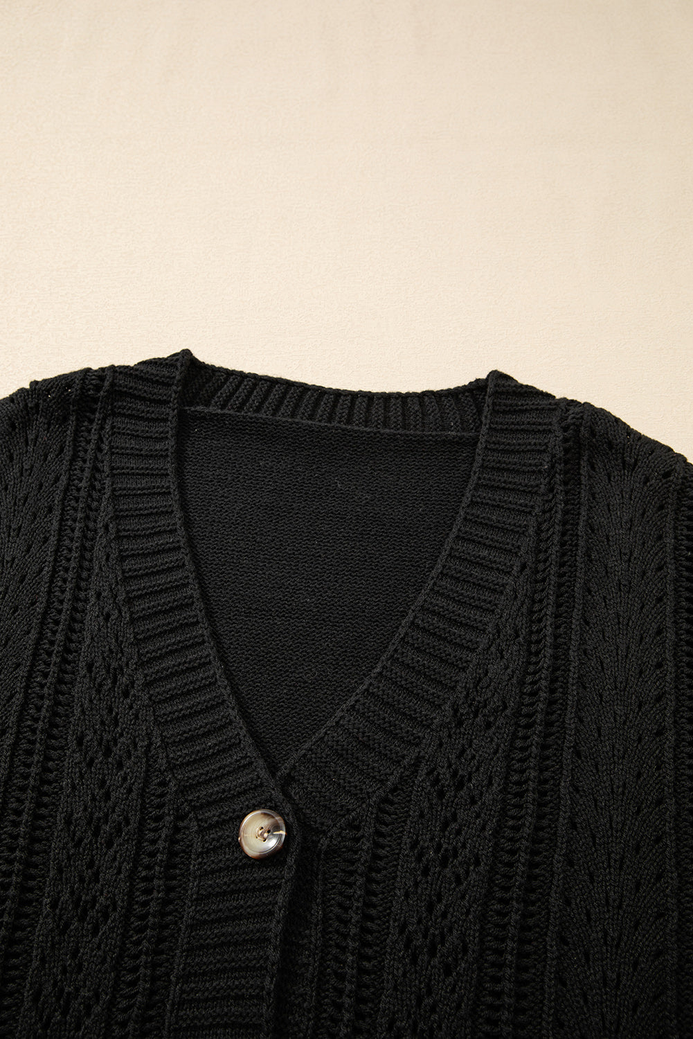 Canton Open Knit Drop Shoulder Sweater Cardigan