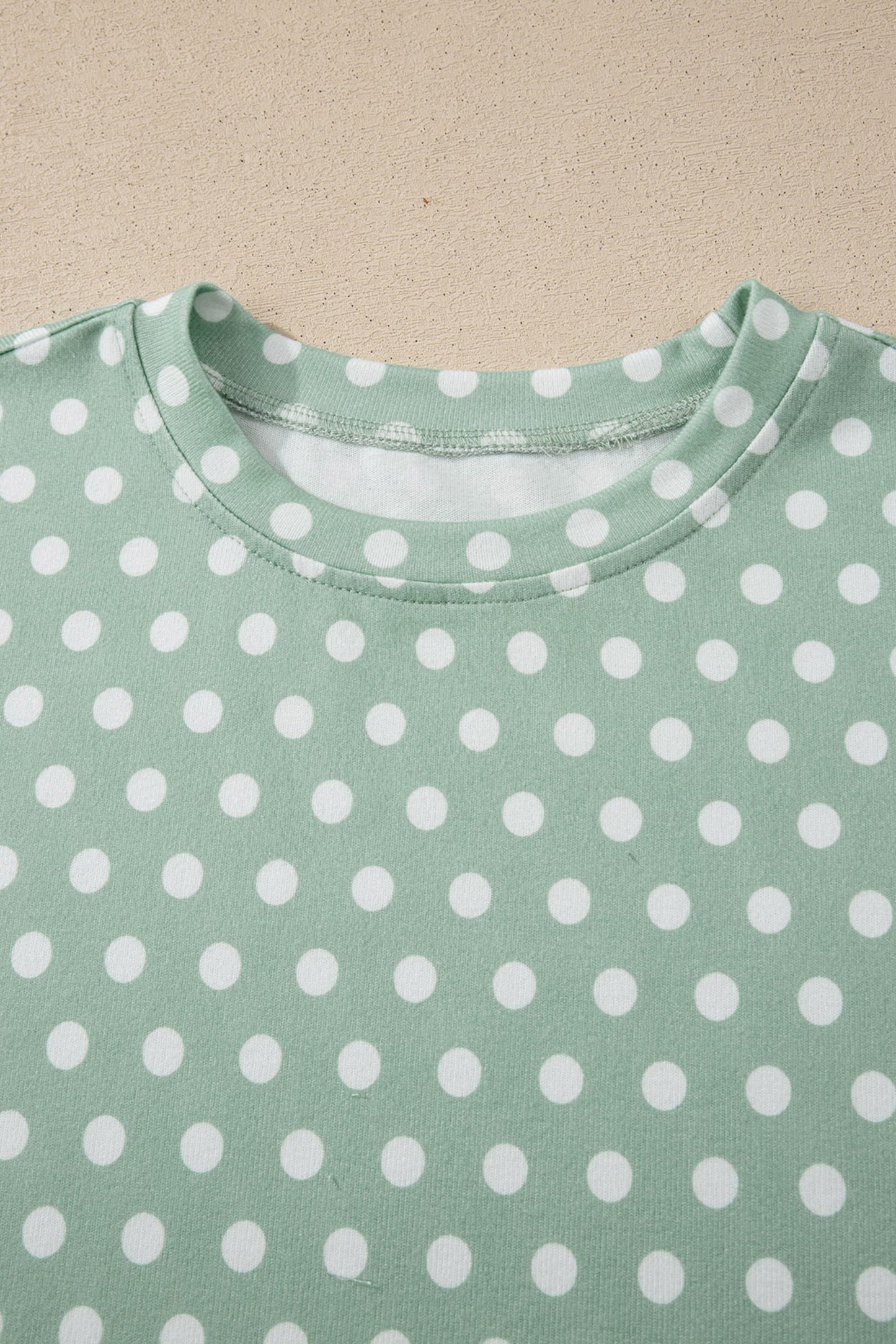 Polka Dot Lounge Short Set Casual Two Piece Outfit
