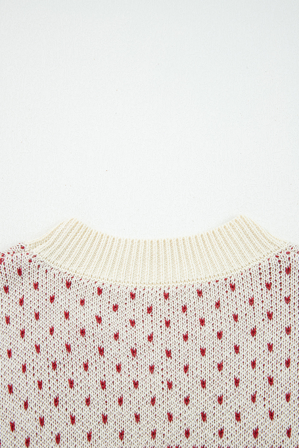 Black Contrast Color Pattern Lantern Sleeve Sweater
