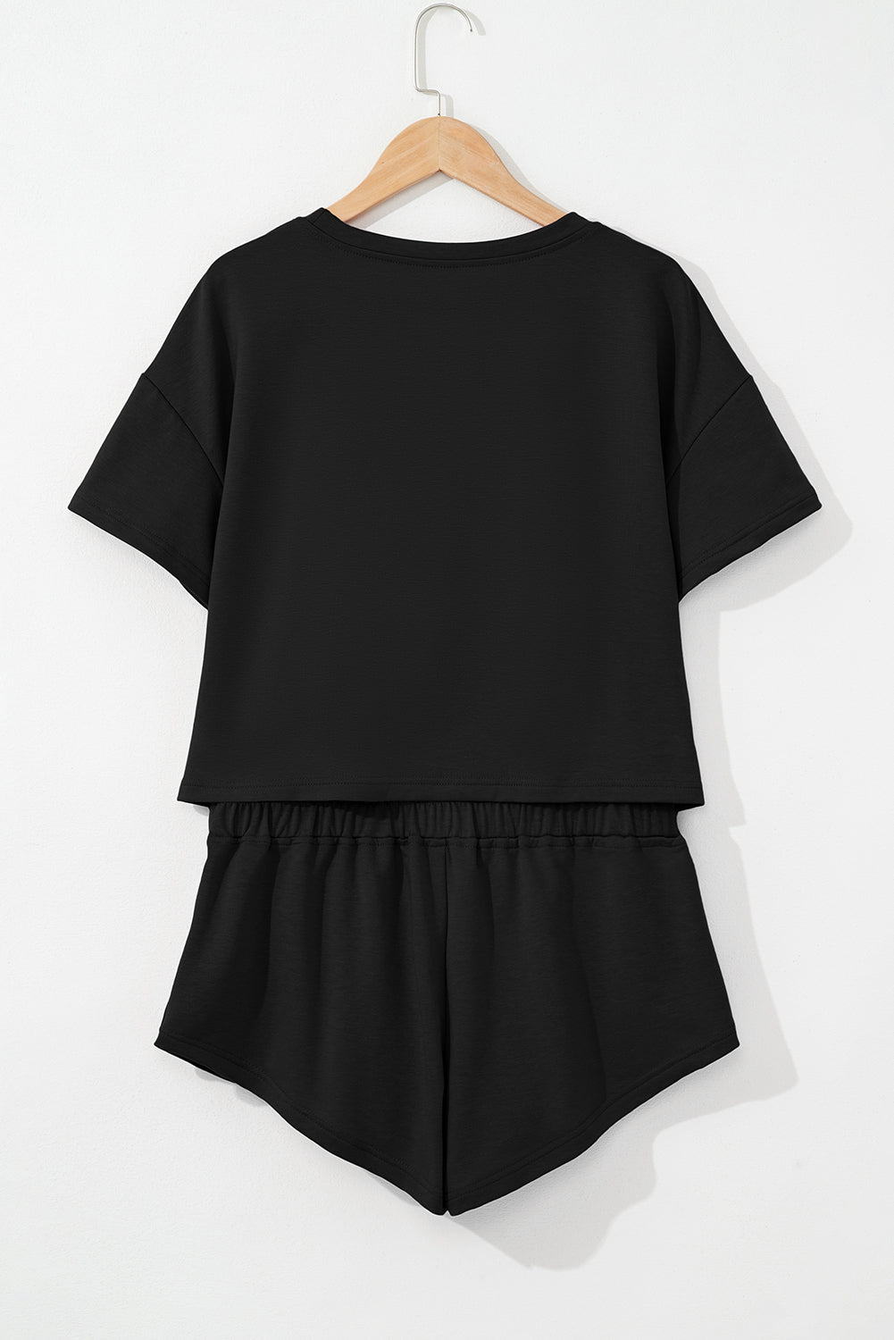 Cropped Tee Ruffle Skort 2 Piece Lounge Set Summer