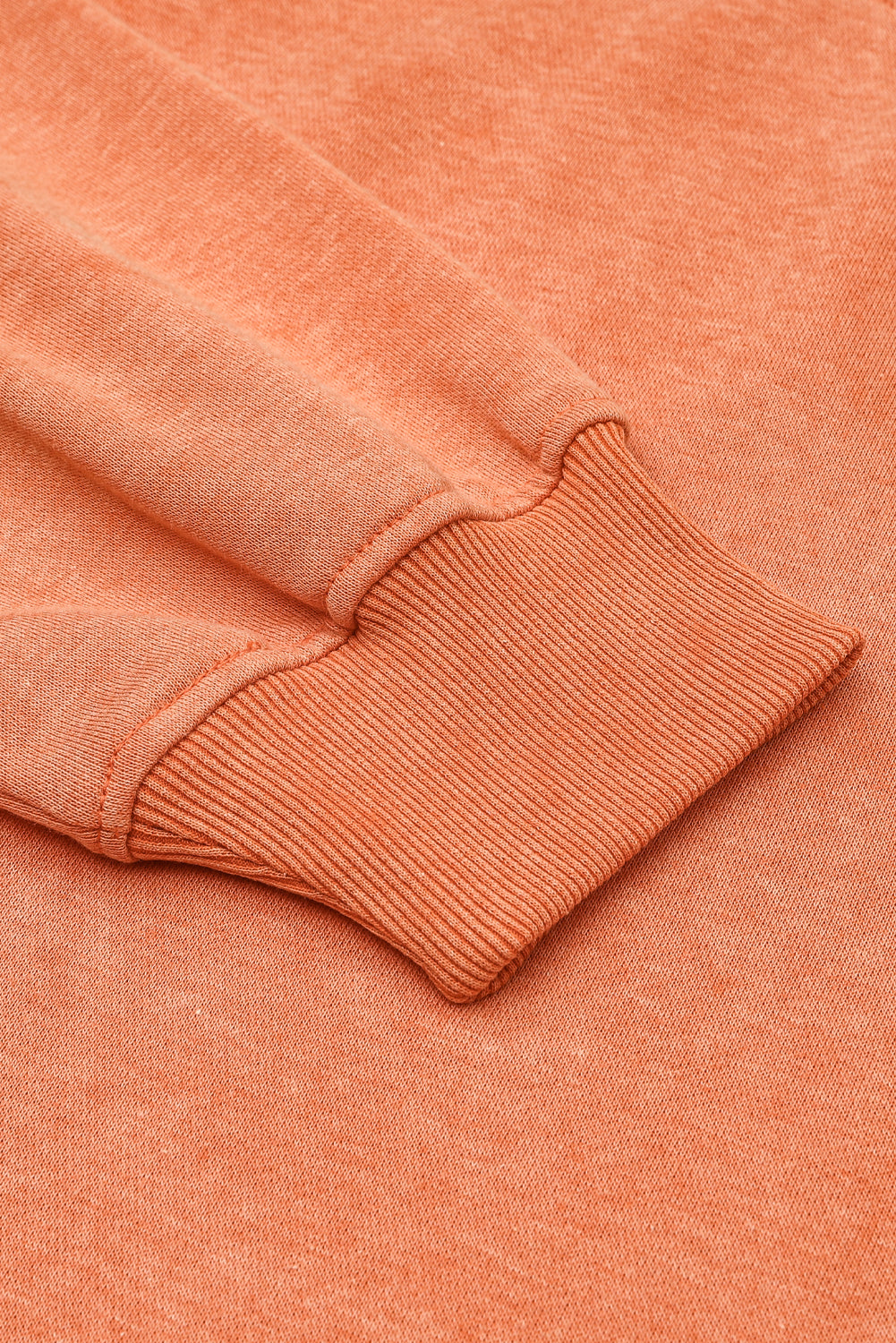 Orange Washed Drop Shoulder Crewneck Sweatshirt Oversized