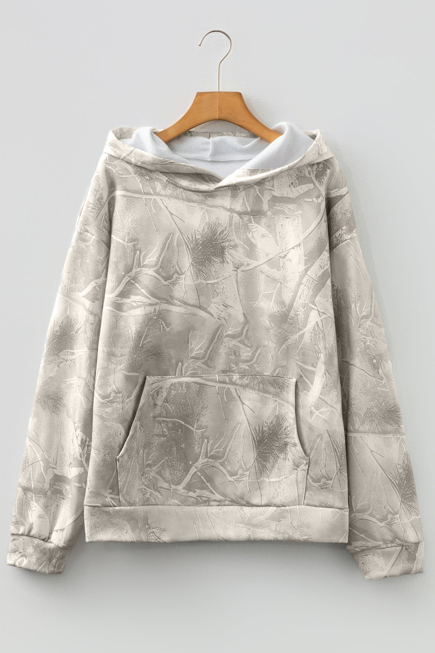 Woodland Camo Oversized Hoodie Pullover for Women
