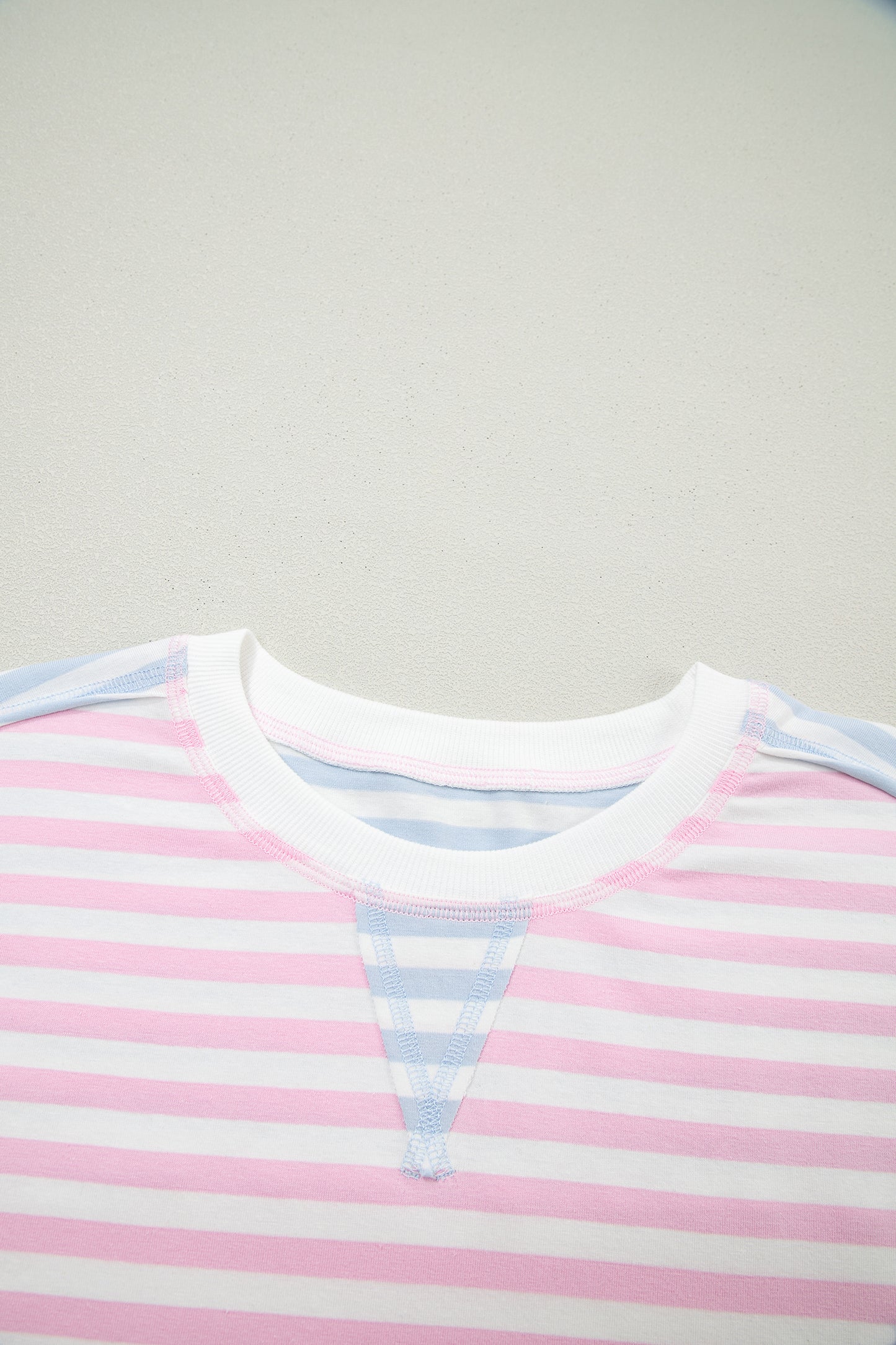 Striped Oversized T Shirt Colorblock Casual Loose Top
