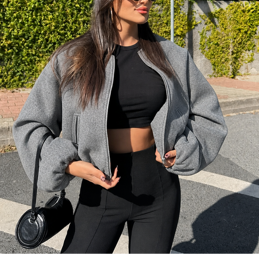 Women's Zip Up Bomber Jacket Casual Streetwear