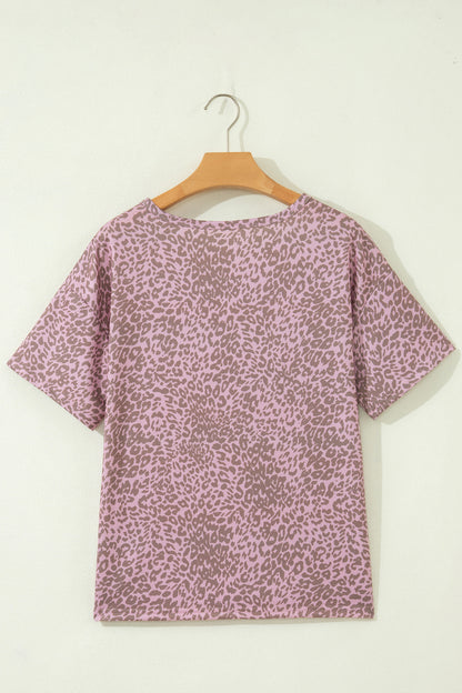 Leopard Star Patch Studded Oversized Western Graphic Tee
