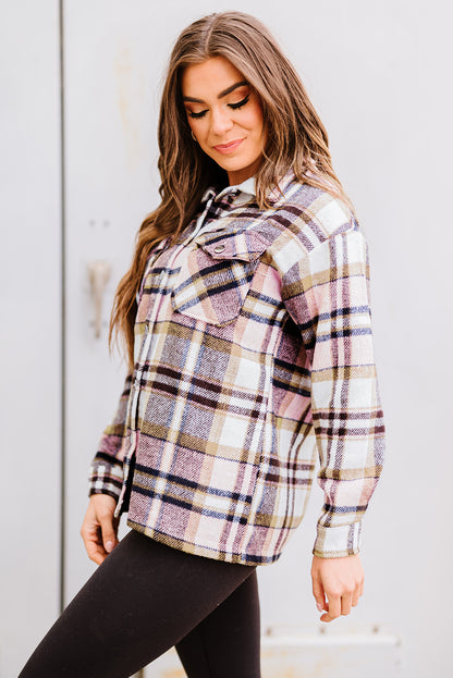 Plaid Button Down Oversized Shacket