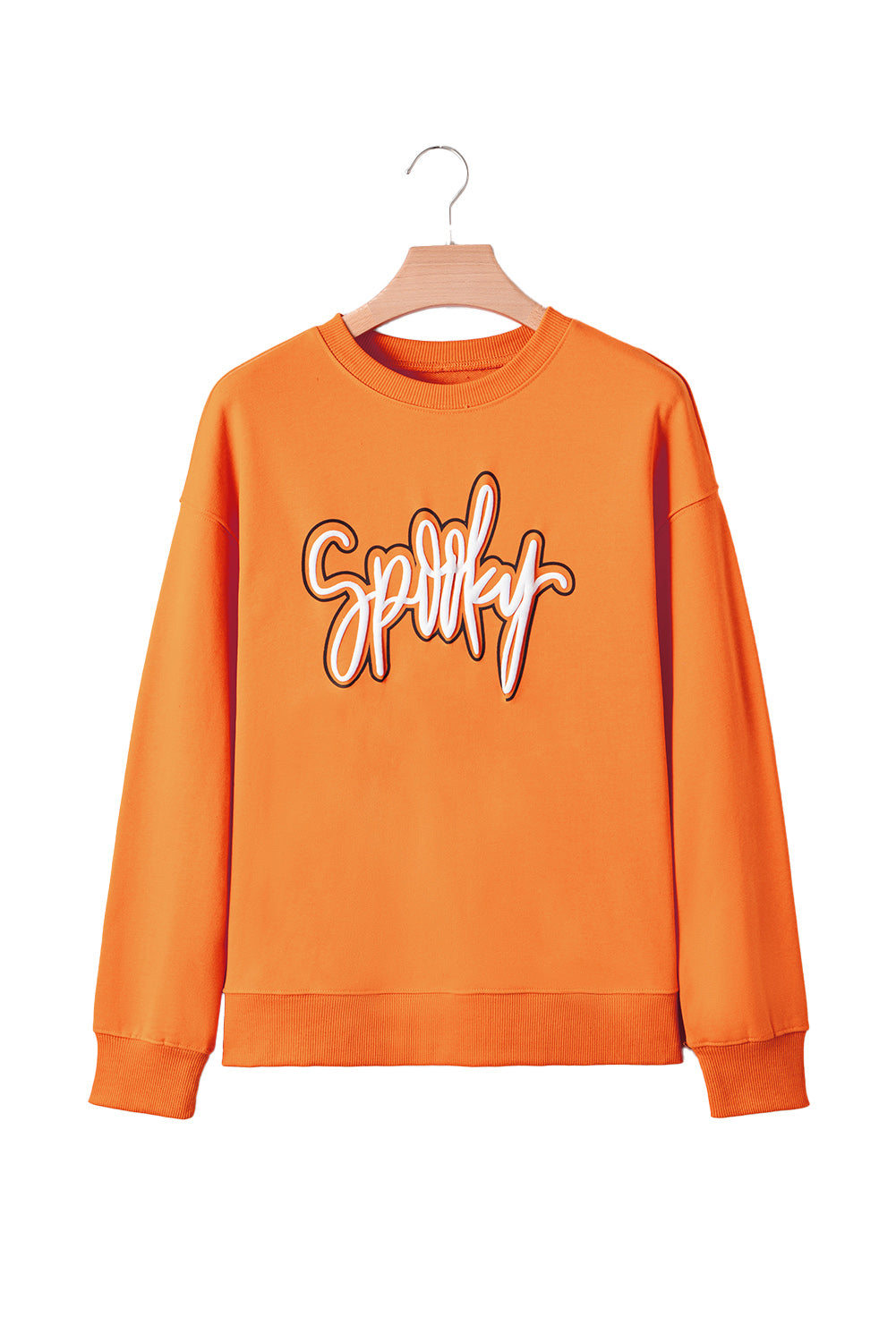 Spooky Graphic Halloween Crew Neck Sweatshirt