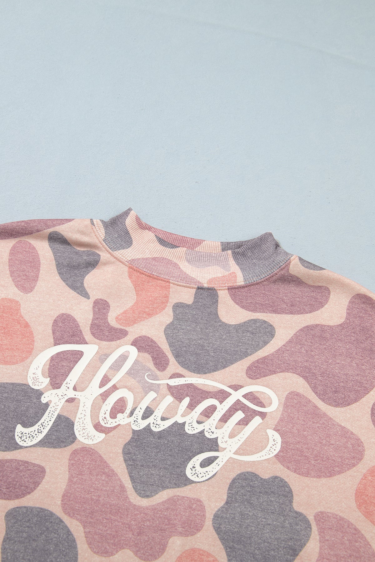 Western Camo Howdy Oversized Pullover Sweatshirt Women