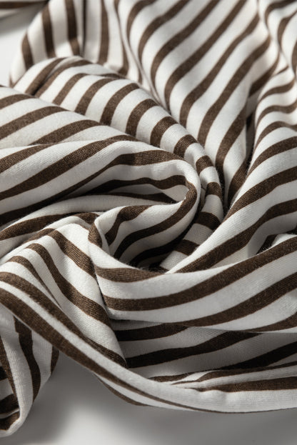 Stripe Elastic Waist Wide Leg Lounge Pants