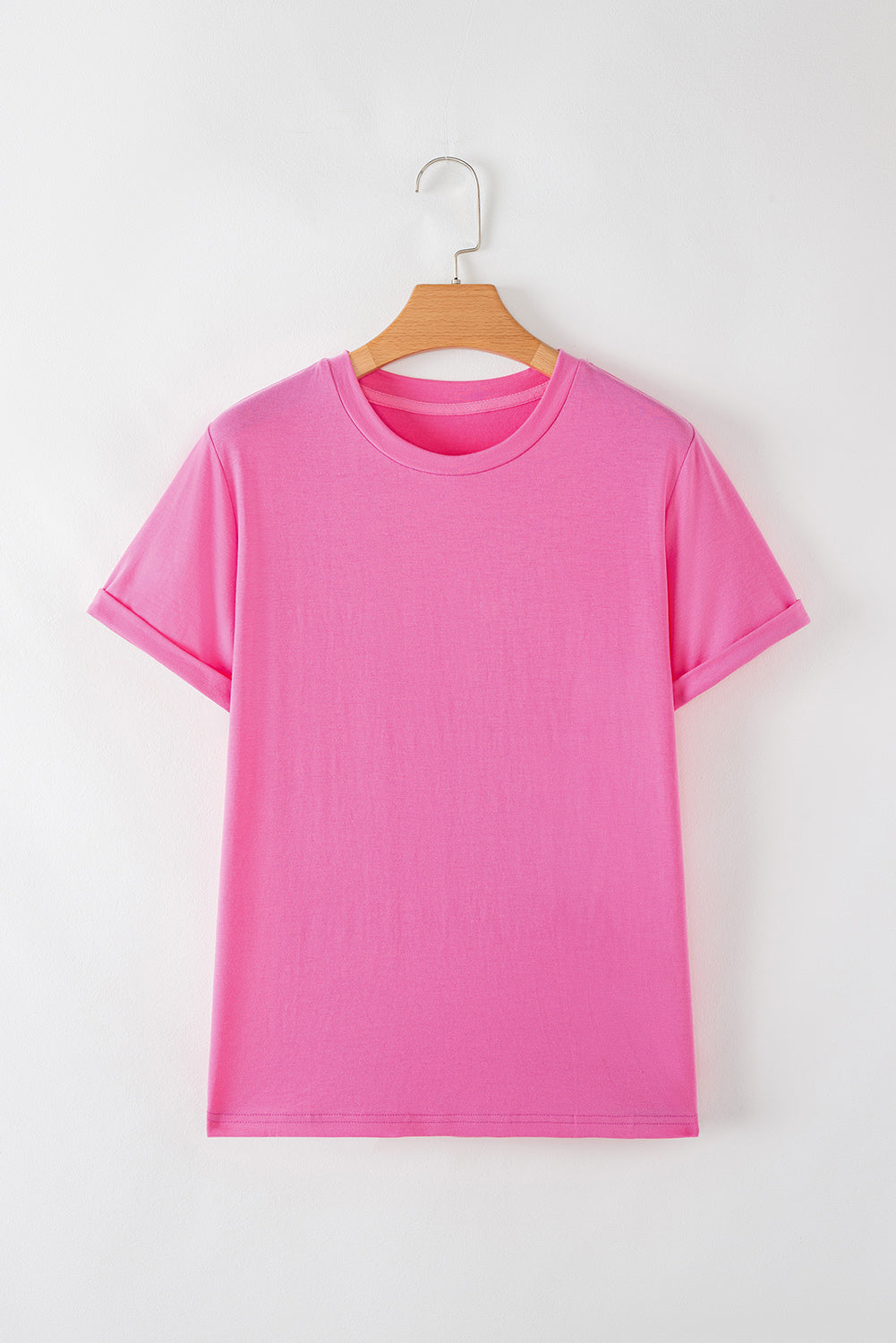 White Casual Crew Neck Short Sleeve Basic Tee