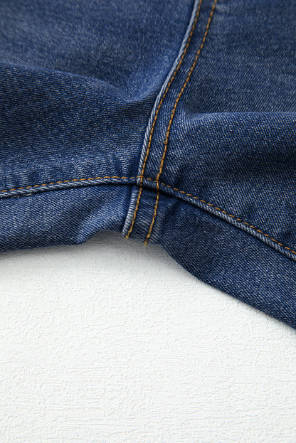 Black Raw Hem Unique Cuffs Straight High Rise Loose Jeans