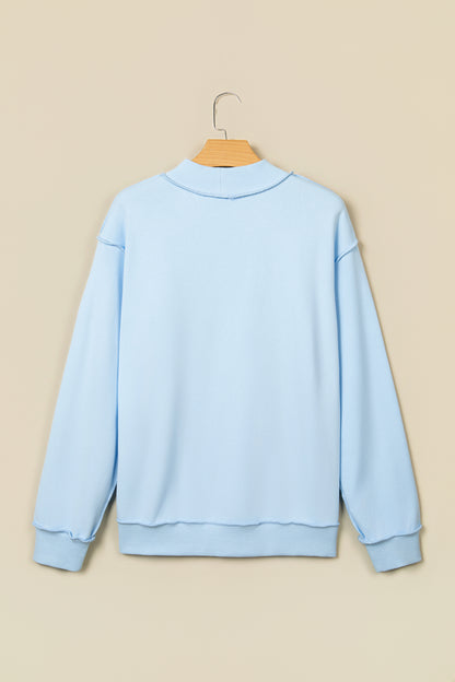 Jesus Saves Christian Mock Neck Oversized Sweatshirt