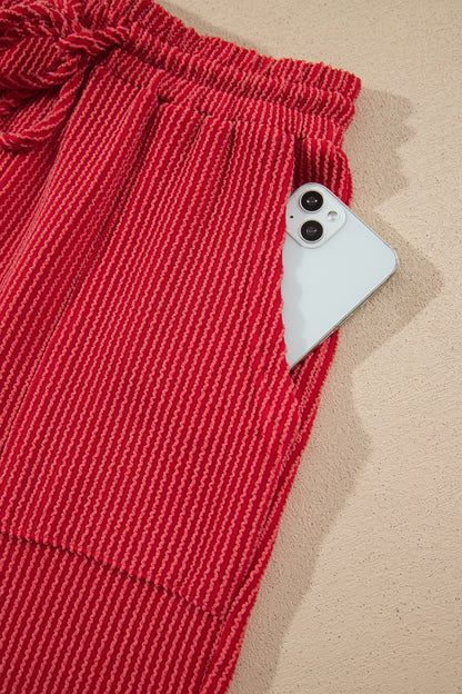 JOLLY Ribbed Knit Long Sleeve Top and Pants Set