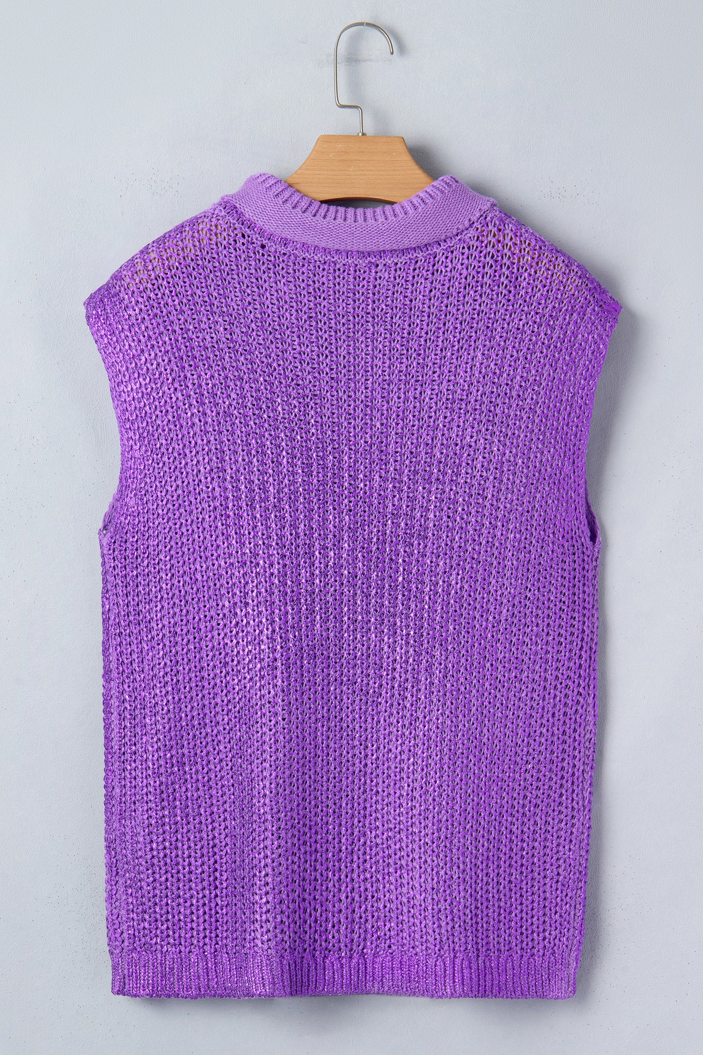 Mardi Gras Wisteria High Neck Knit Sweater Tee