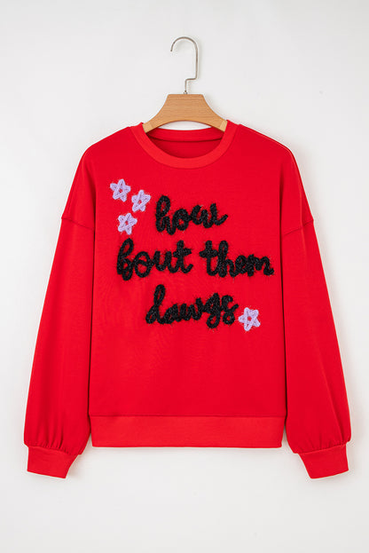 How Bout Them Dawgs Embroidered Game Day Sweatshirt