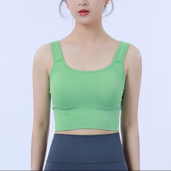 Pilates Yoga Crop Sports Bra Seamless Tank Top