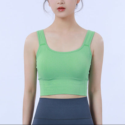 Pilates Yoga Crop Sports Bra Seamless Tank Top