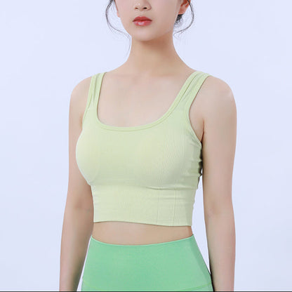 Pilates Yoga Crop Sports Bra Seamless Tank Top