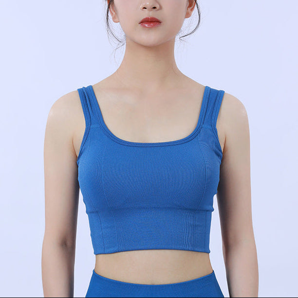 Pilates Yoga Crop Sports Bra Seamless Tank Top