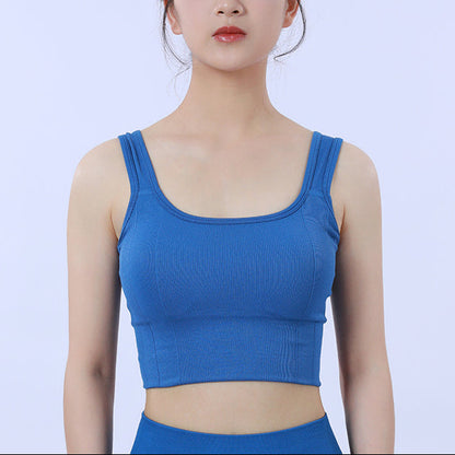 Pilates Yoga Crop Sports Bra Seamless Tank Top