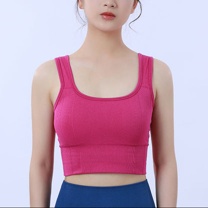 Pilates Yoga Crop Sports Bra Seamless Tank Top
