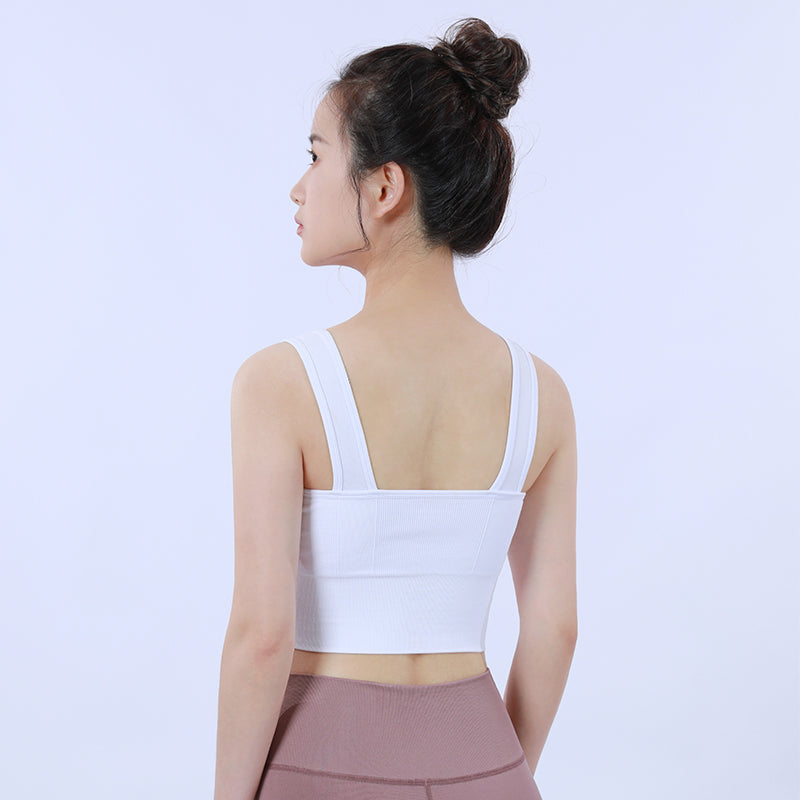 Pilates Yoga Crop Sports Bra Seamless Tank Top