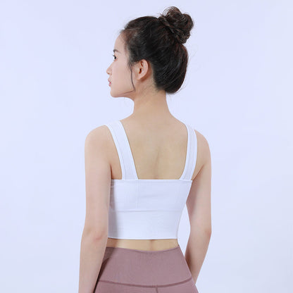 Pilates Yoga Crop Sports Bra Seamless Tank Top