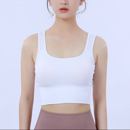 Pilates Yoga Crop Sports Bra Seamless Tank Top