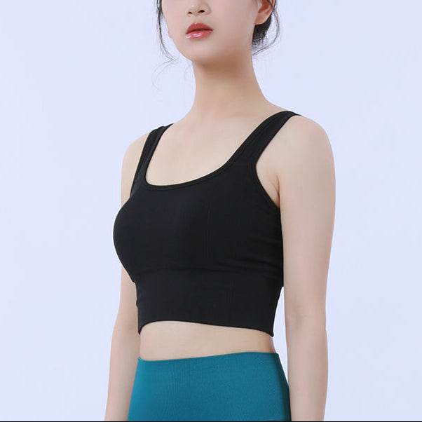Pilates Yoga Crop Sports Bra Seamless Tank Top