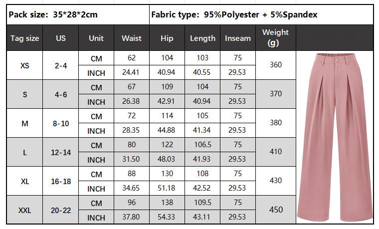 High Waist Pleated Wide Leg Dress Pants