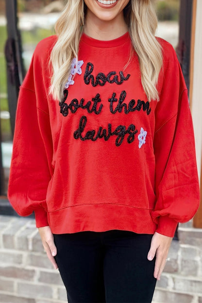 How Bout Them Dawgs Embroidered Game Day Sweatshirt