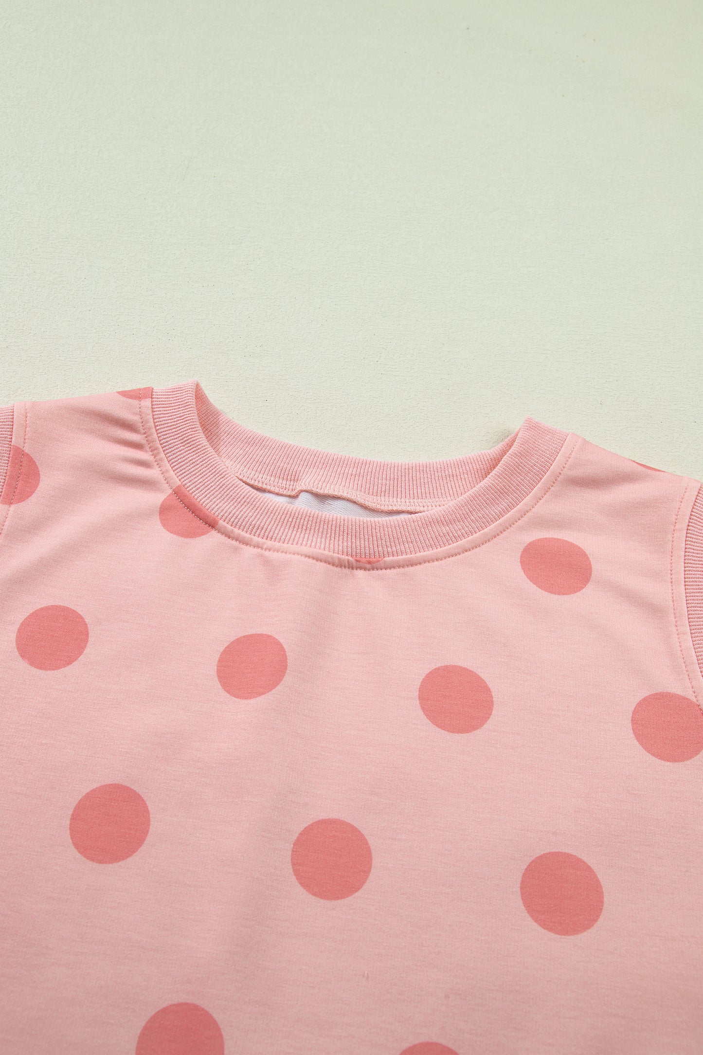 Polka Dot Tank Top Split Skort 2 Piece Lounge Set