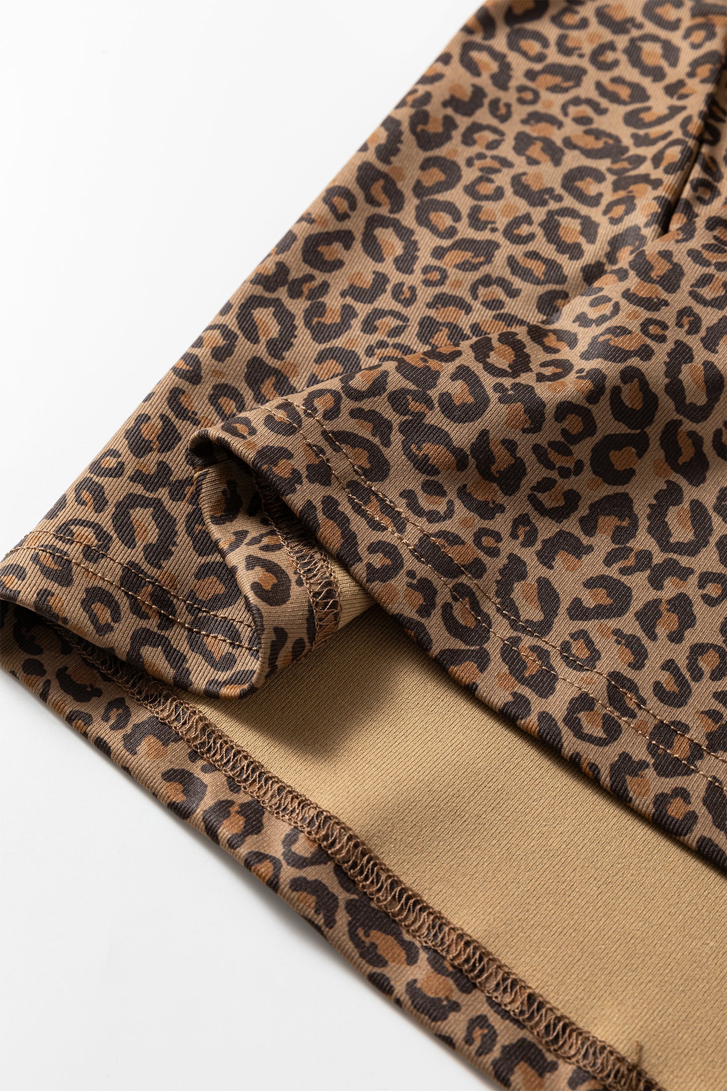 Western Leopard Print Crew Neck Casual Tee for Women