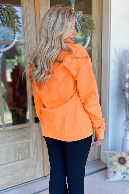Spooky Graphic Halloween Crew Neck Sweatshirt