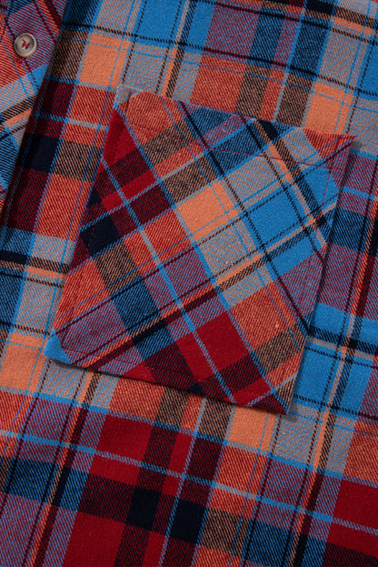 Retro Plaid Button-Down Shacket – Casual Western Layering Piece