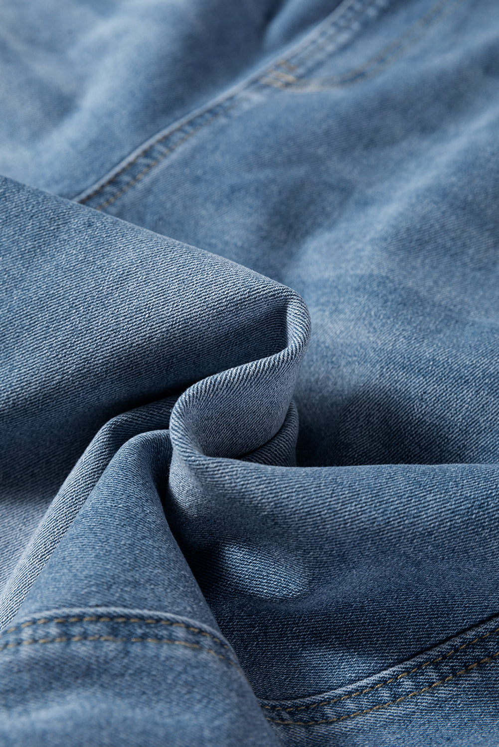 Dusk Blue Barrel Leg Denim Overalls
