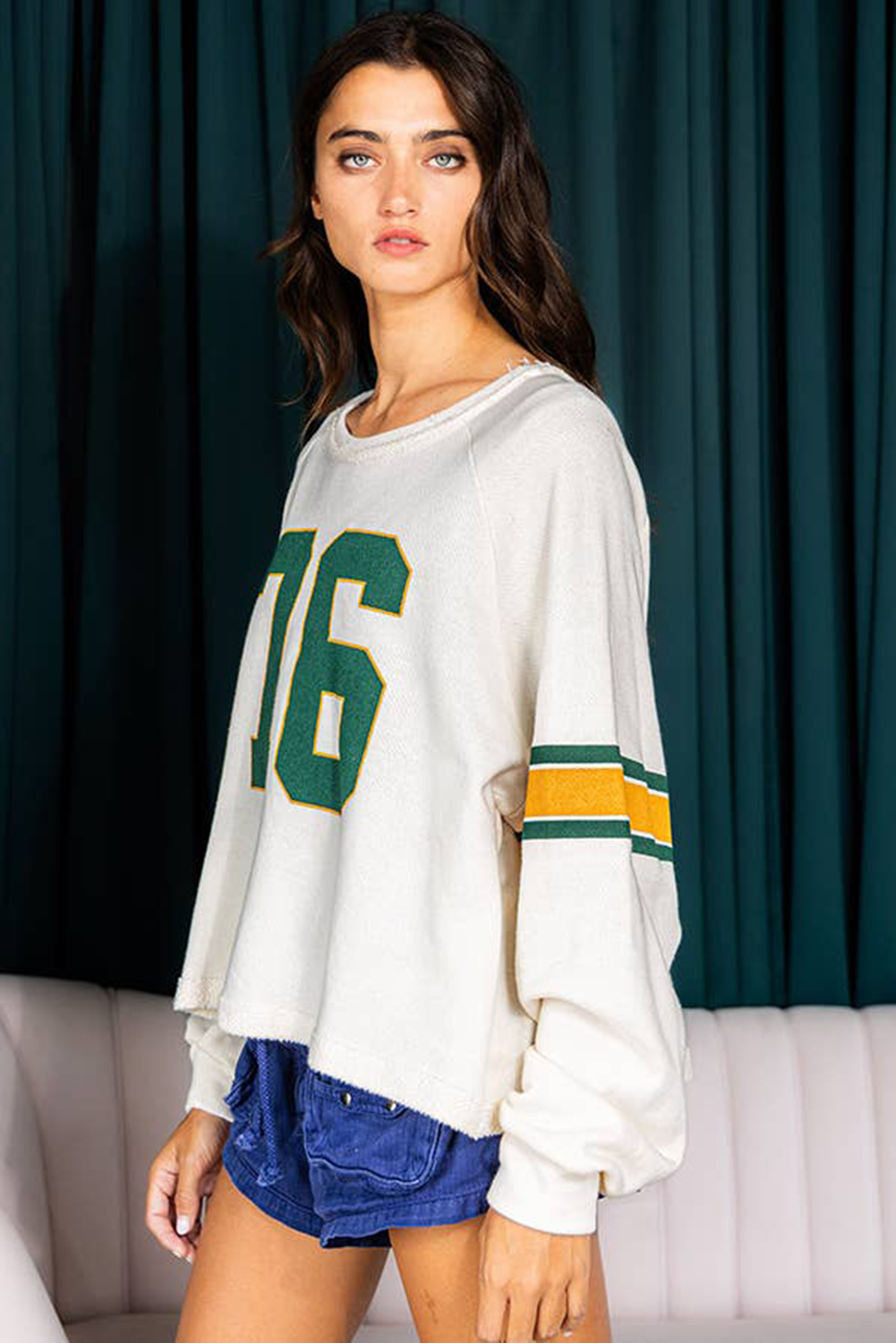 Vintage 76 Graphic Raglan Long Sleeve Sporty Tee